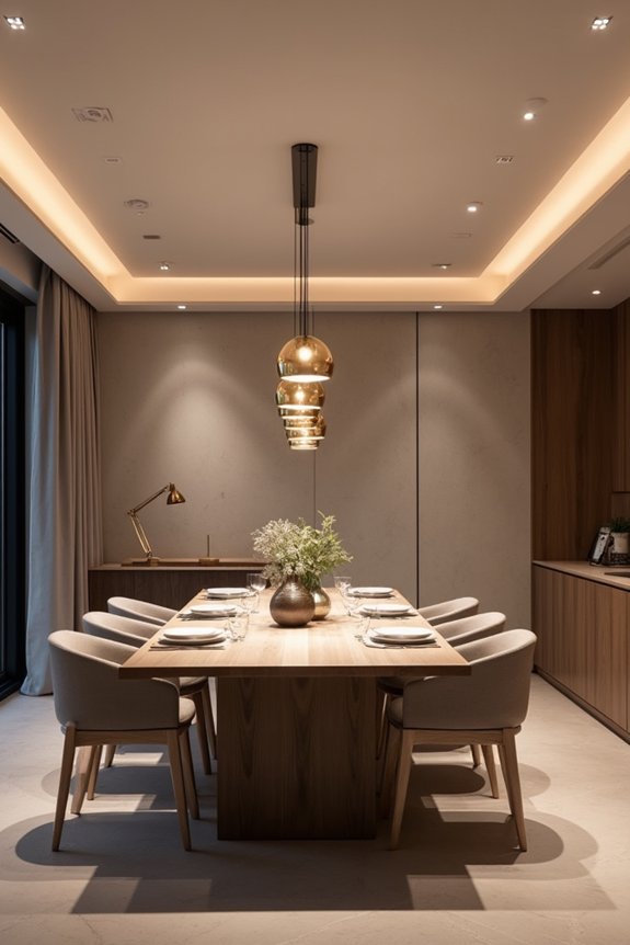 layered minimalist lighting design
