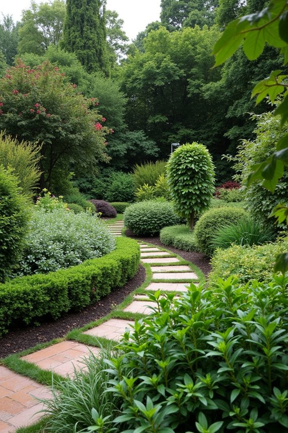 layered plantings for depth