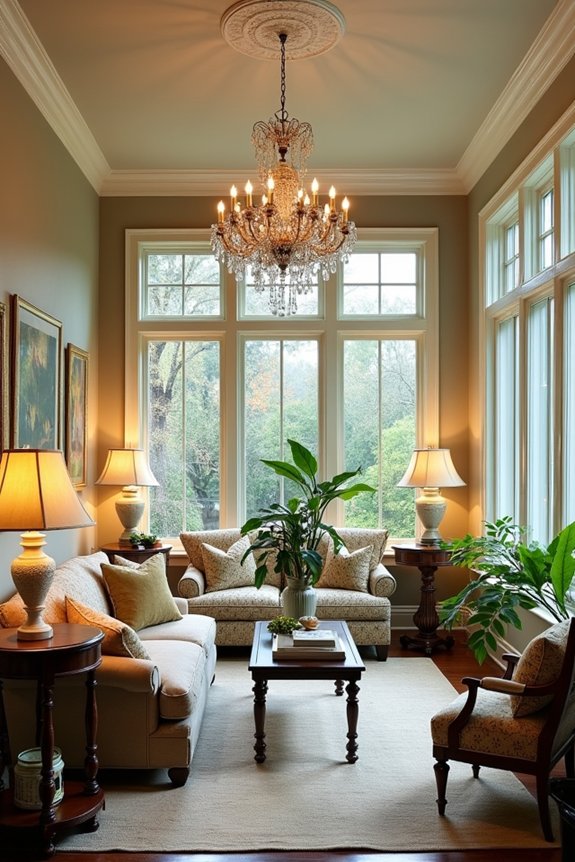 layered sunroom lighting design