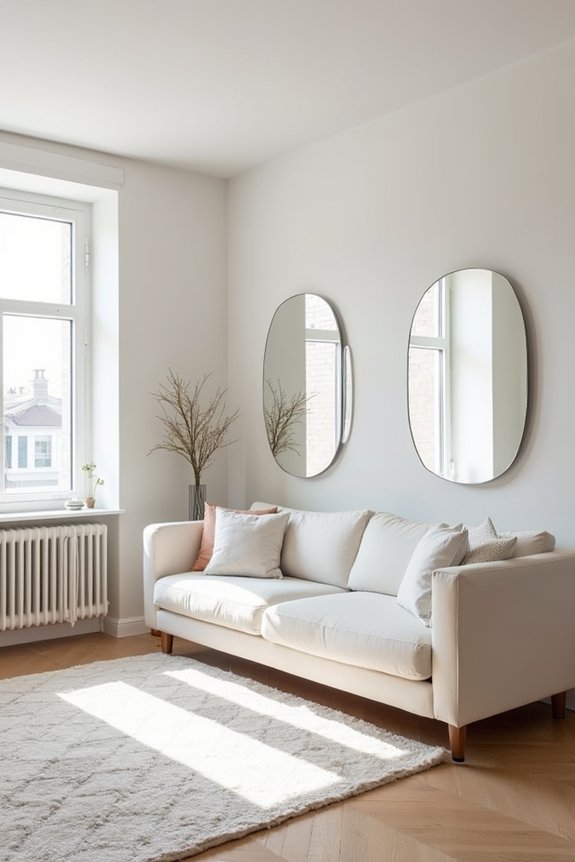 light colors strategic mirrors