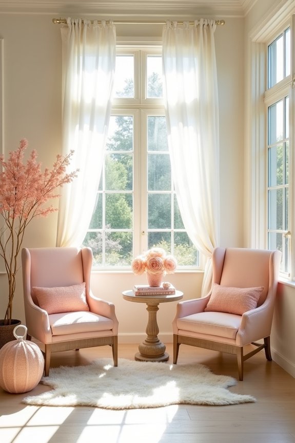 light pastel color scheme