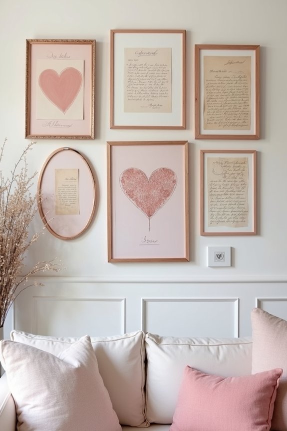 love themed gallery wall display