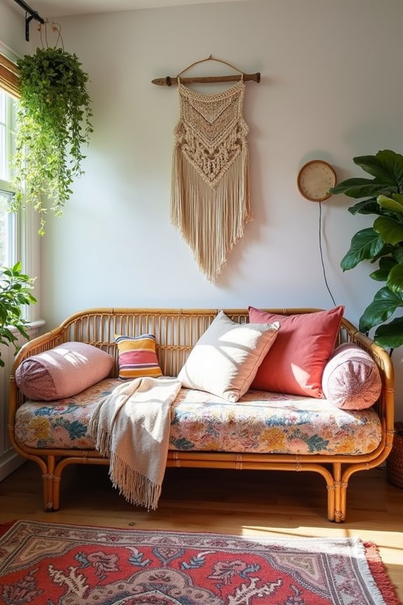 low slung boho furniture seating