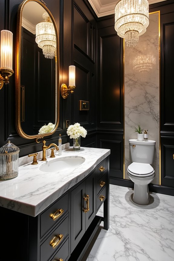 luxe hollywood bathroom makeover