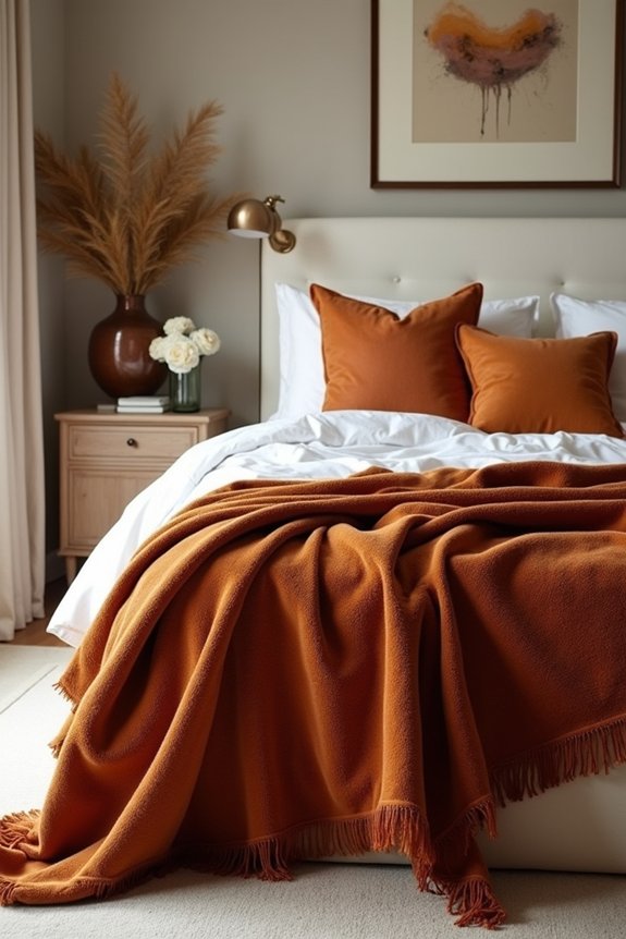 luxurious autumn bedding layers