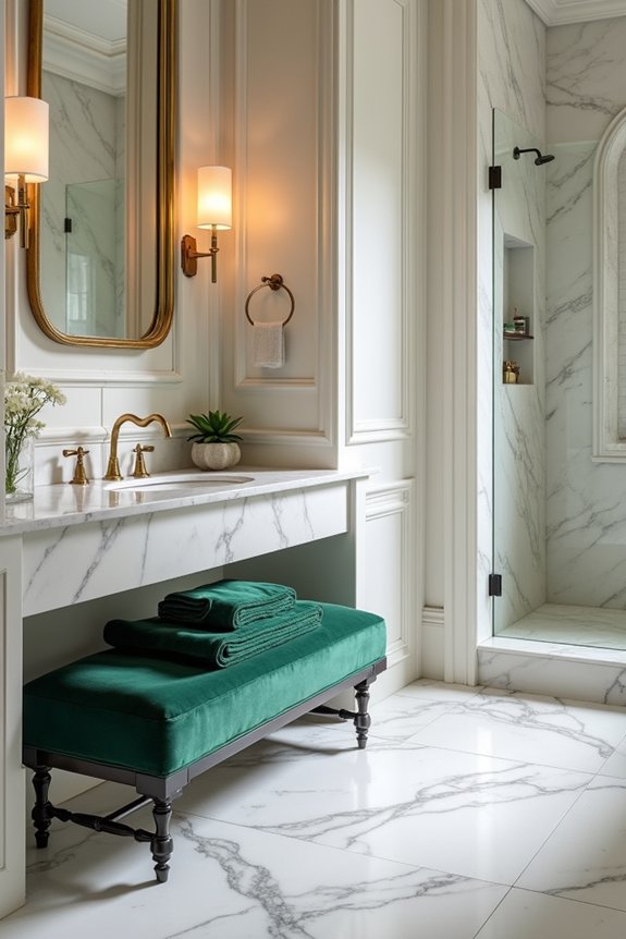 luxurious bathroom comfort elements