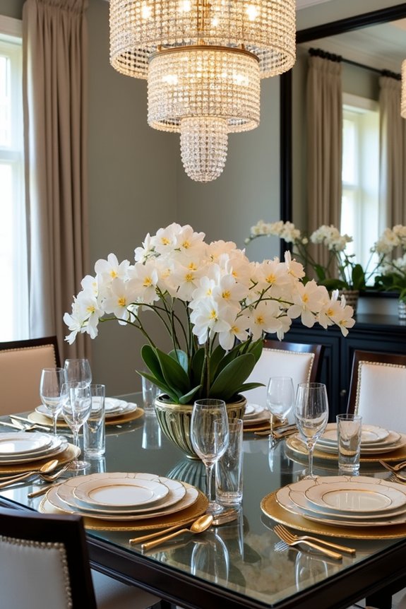 luxurious dining atmosphere created