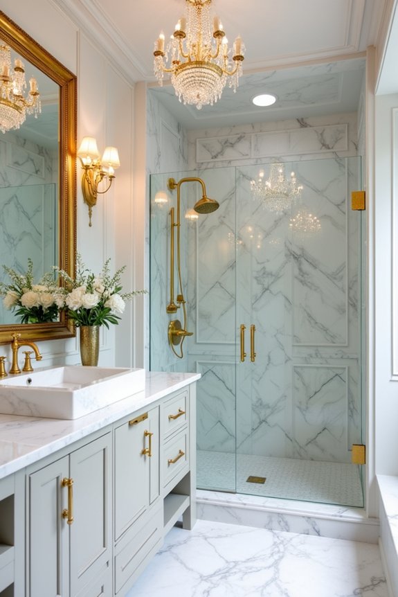 luxurious gold and brass fixtures