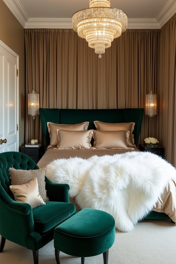 luxurious layered bedroom textures