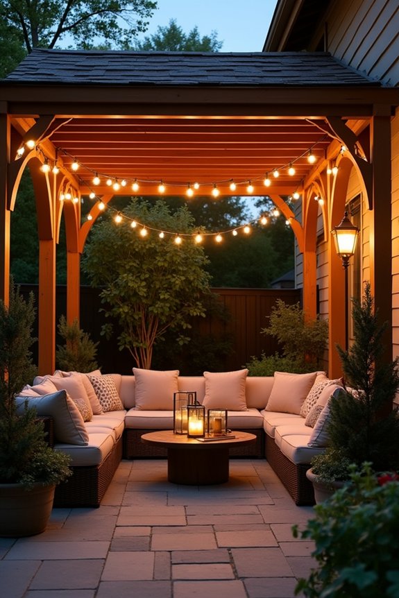 magical backyard evening ambiance