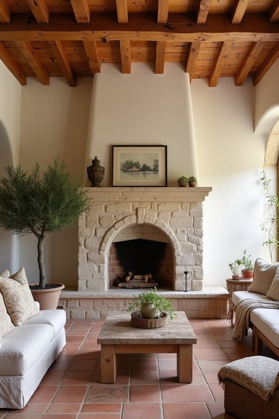 mediterranean fireplace decor inspiration
