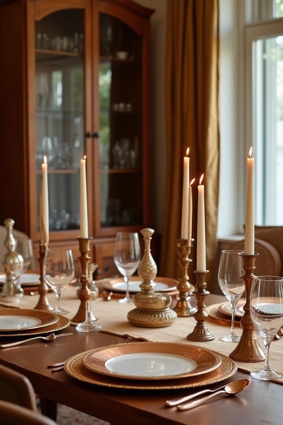 metallic accents for autumn