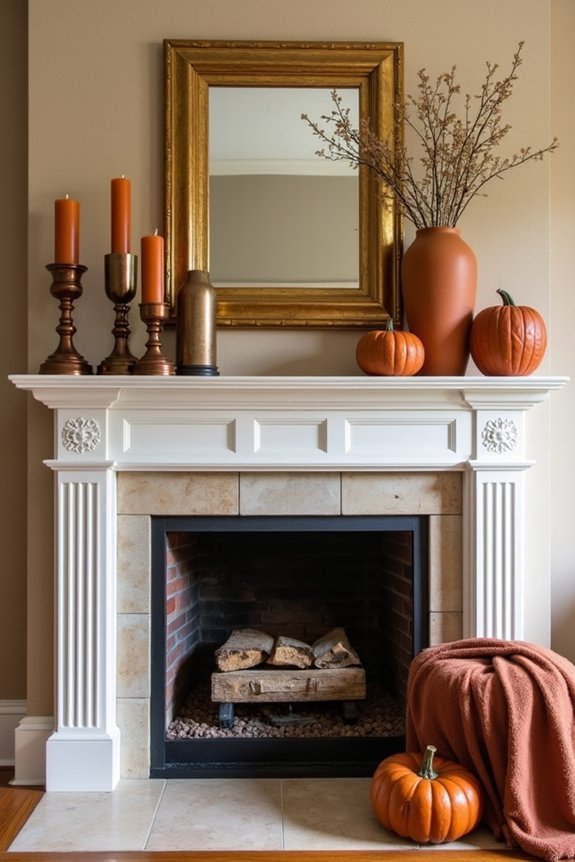 metallic warm earth tones