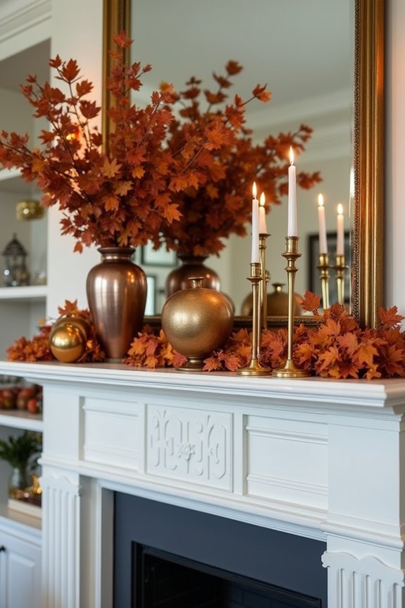 metallics enhance autumn warmth