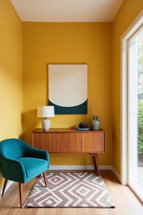 mid century color palette harmony