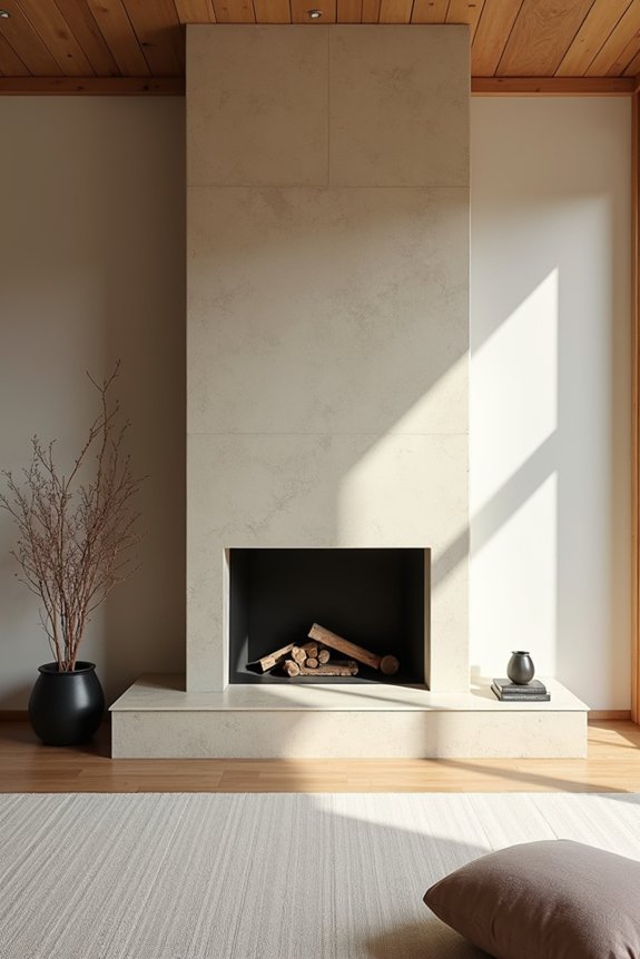 minimalist fireplace design principles