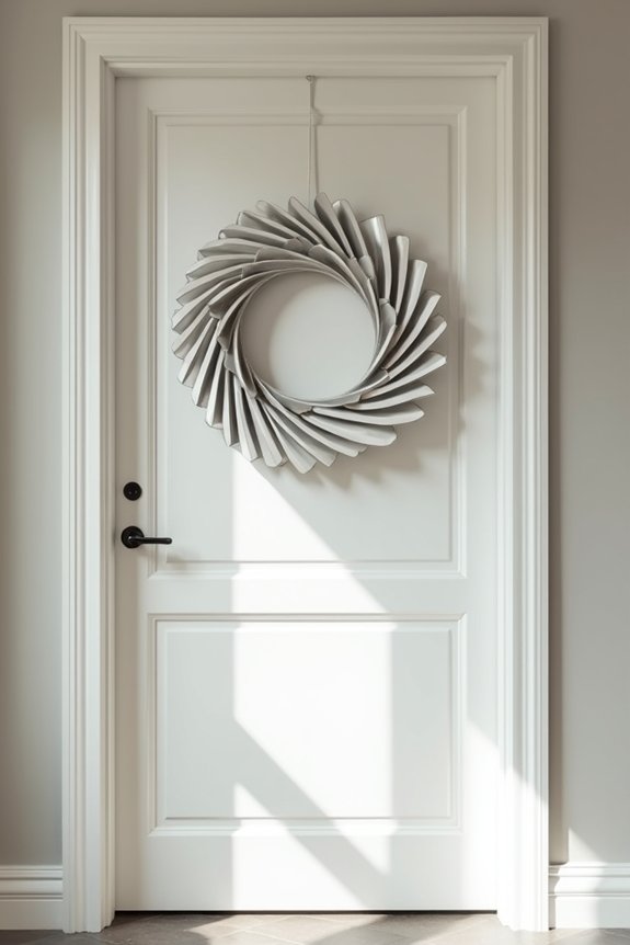 minimalist geometric wreath designs
