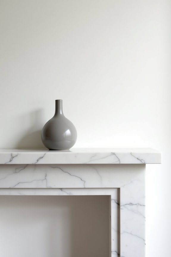 minimalist mantel one focal piece