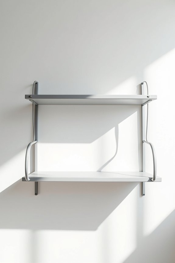 minimalist metal shelves design