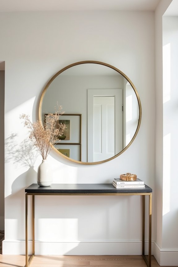 mirrors enhance entryway space