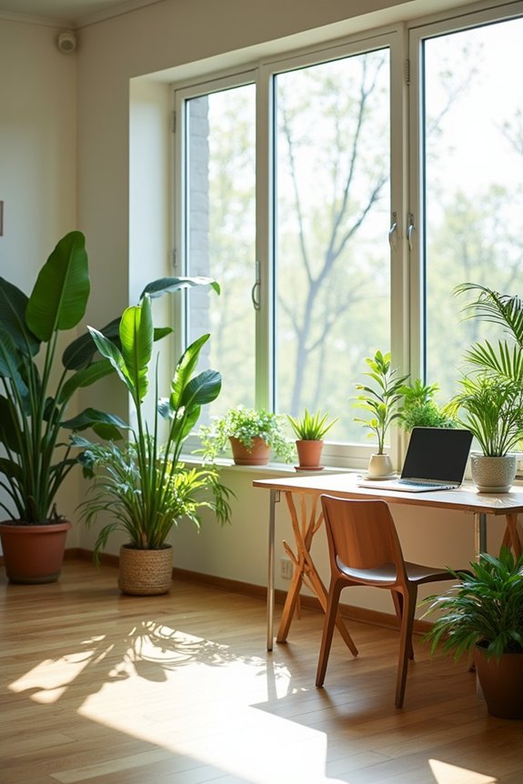 natural light and greenery