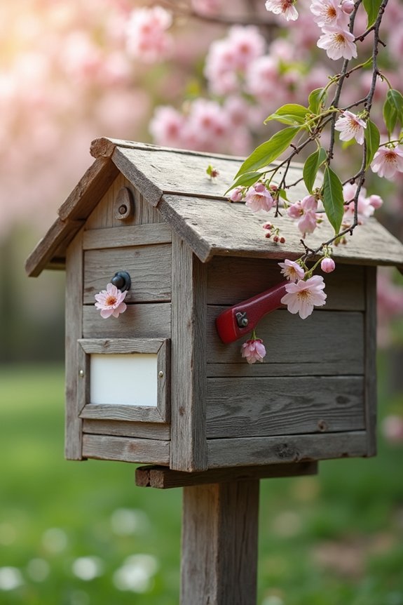 natural mailbox floral decor