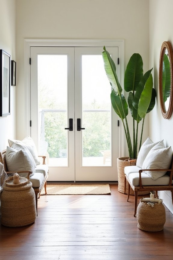 natural textures for entryway
