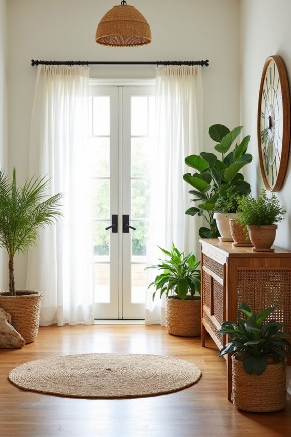 natural textures greenery layering