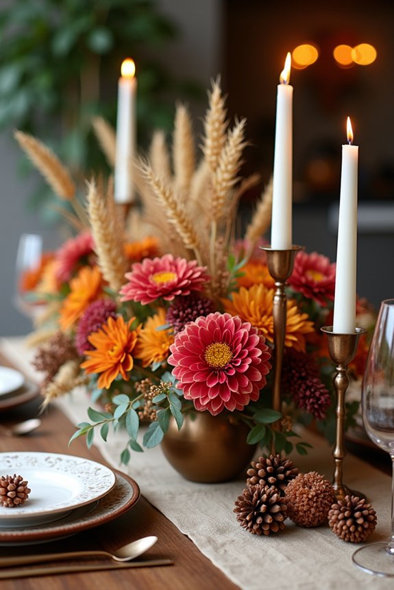 nature inspired thanksgiving centerpiece arrangement