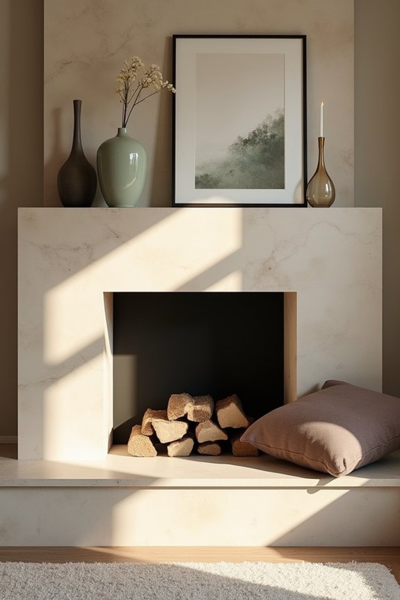neutral tones with accents