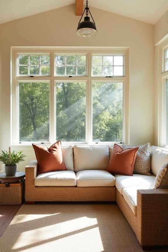 neutral tones with warmth