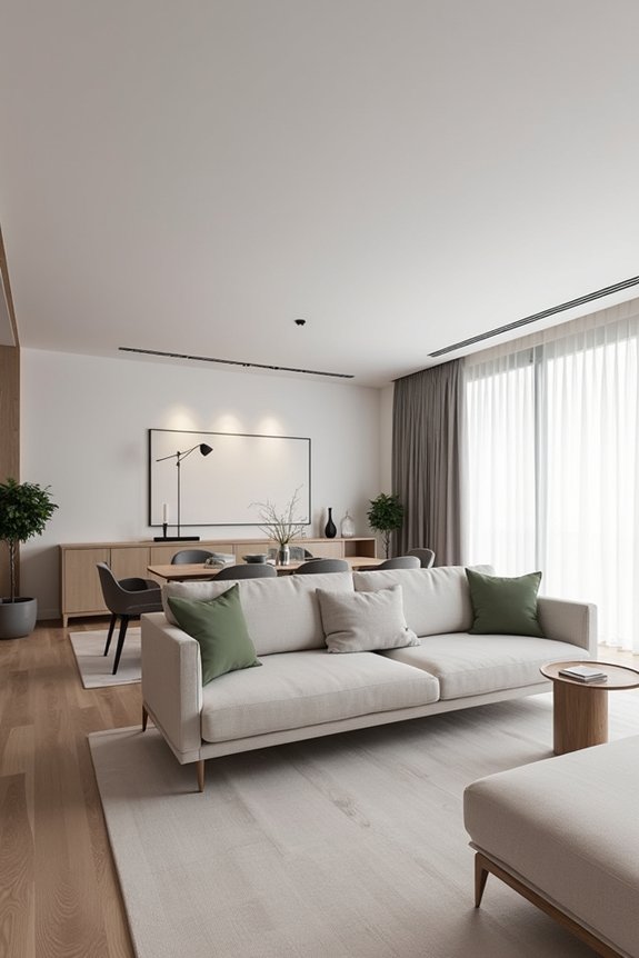 open sightlines enhance spaciousness