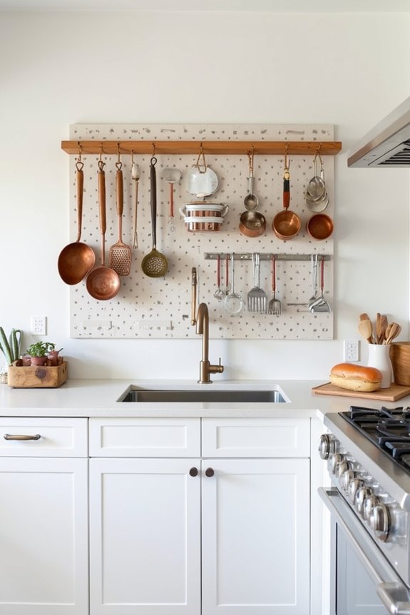 organized kitchen tool display