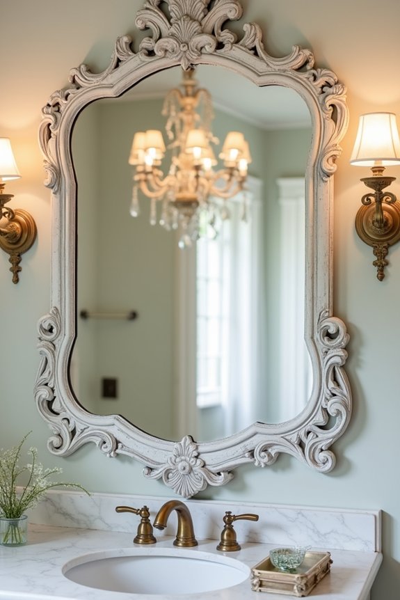 ornate decorative mirrors lighting