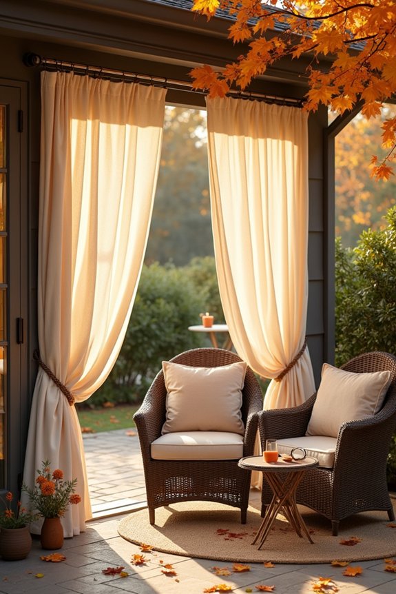 outdoor curtains for comfort