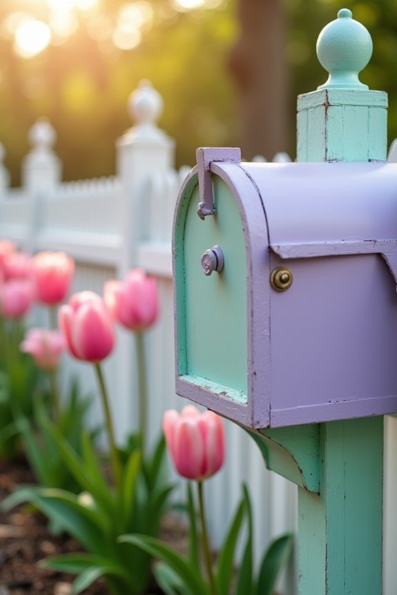 pastel mailbox makeover project