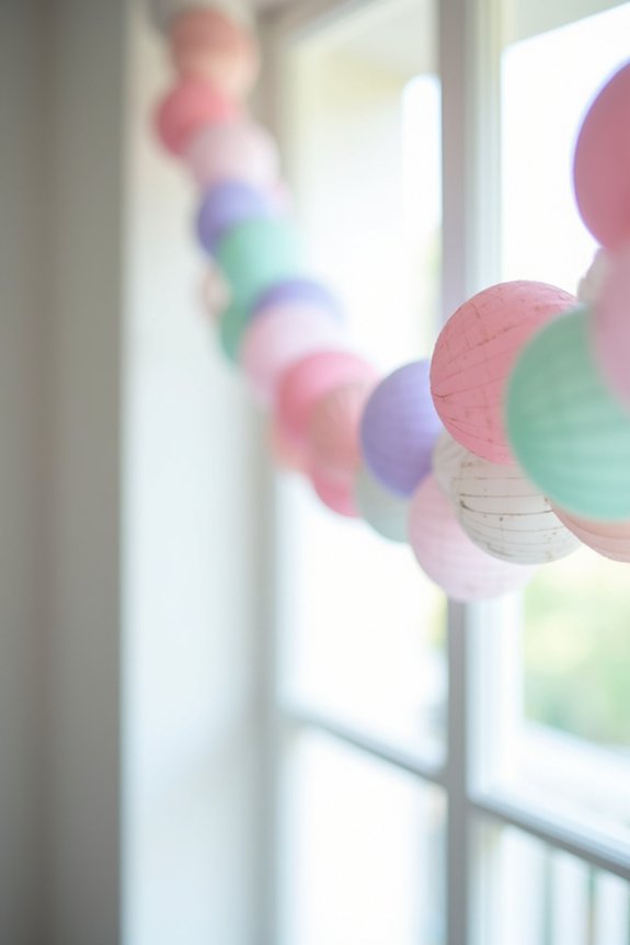 pastel window decorations idea
