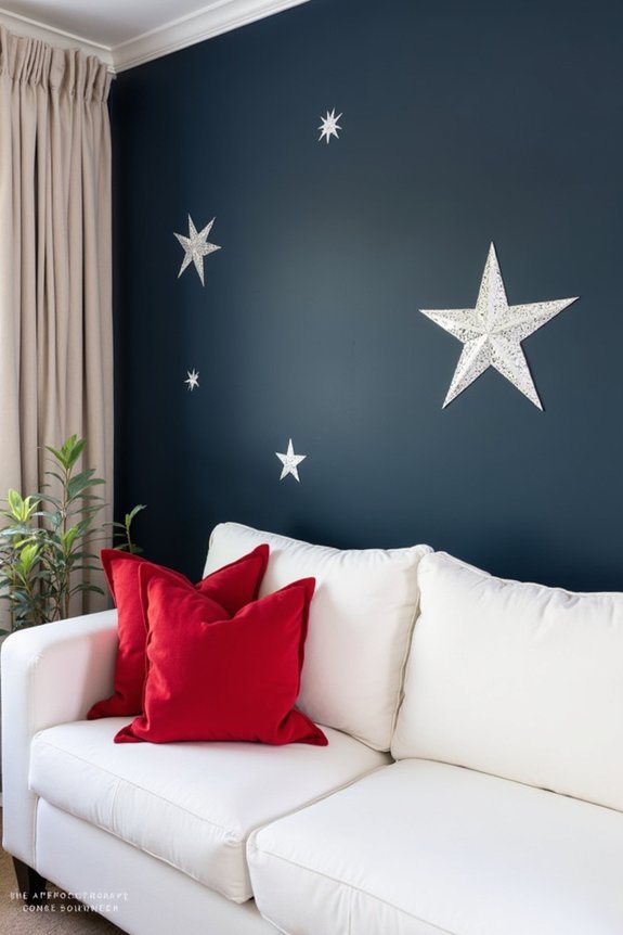 patriotic accent wall makeover