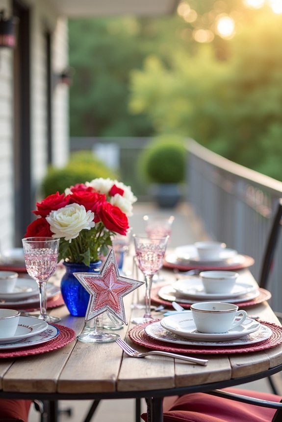 patriotic festive table setting