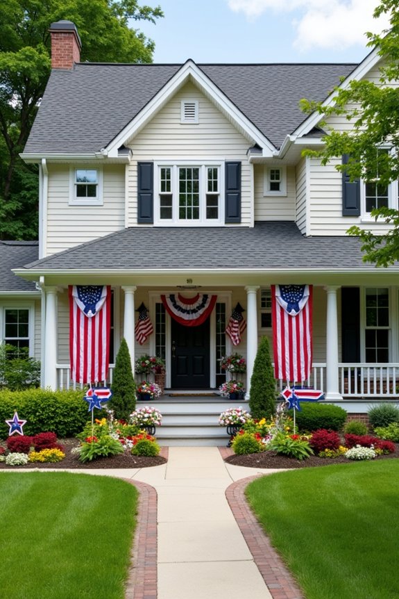 patriotic flag yard displays