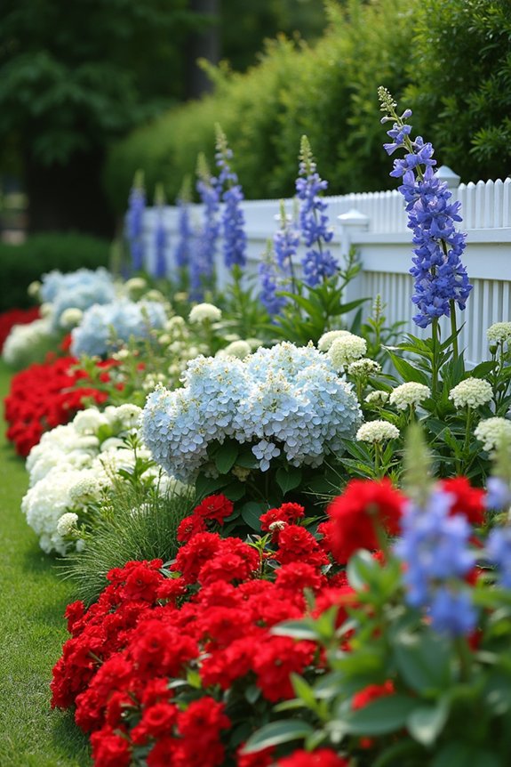 patriotic floral garden display