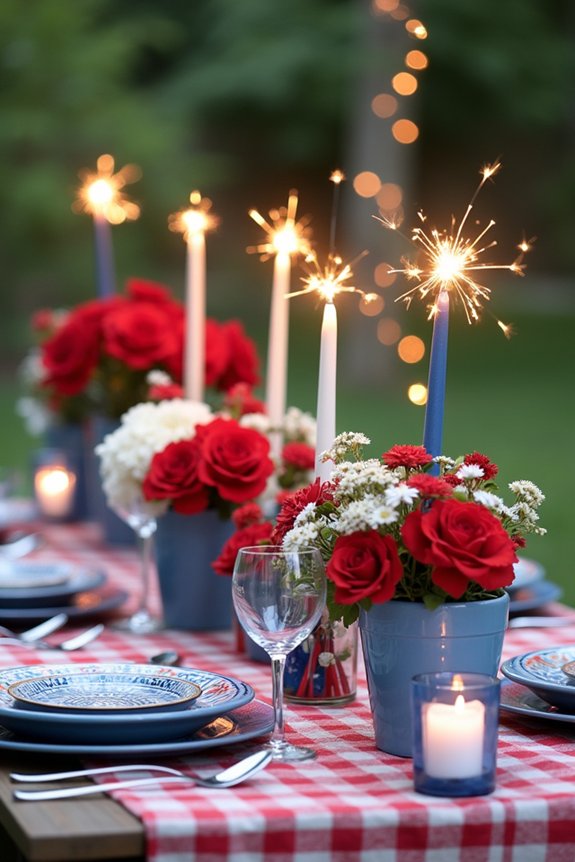 patriotic potted flower arrangements
