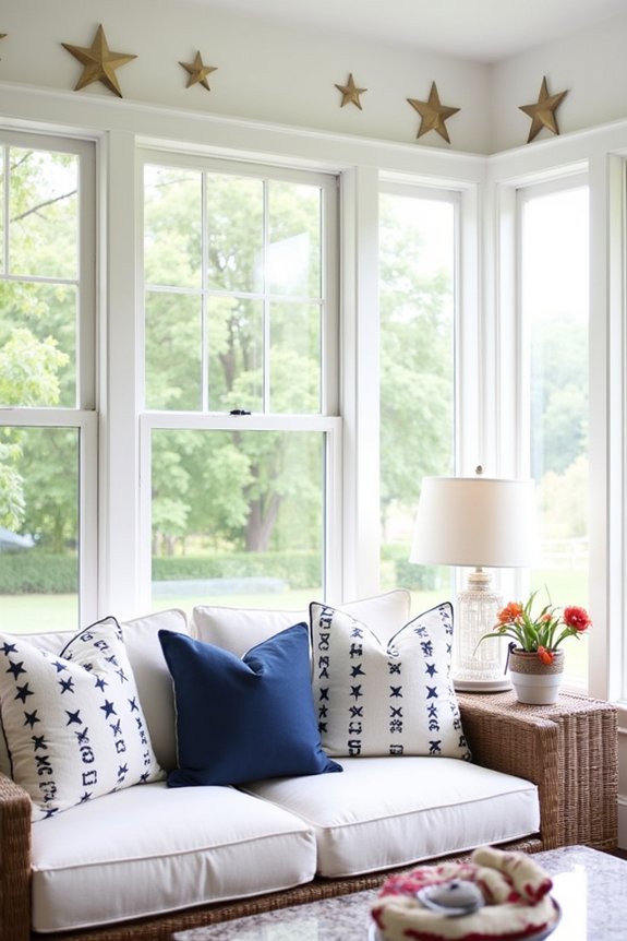 patriotic sunroom wall decor