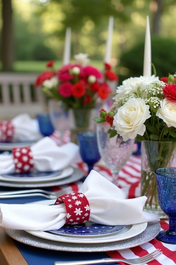 patriotic table setting essentials