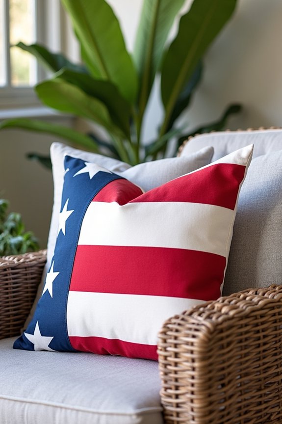 patriotic throw pillows design
