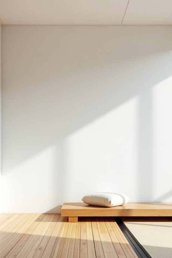 peaceful minimalist living space