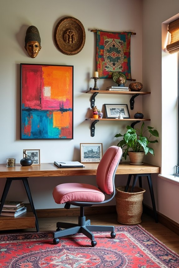 personalized eclectic office decor