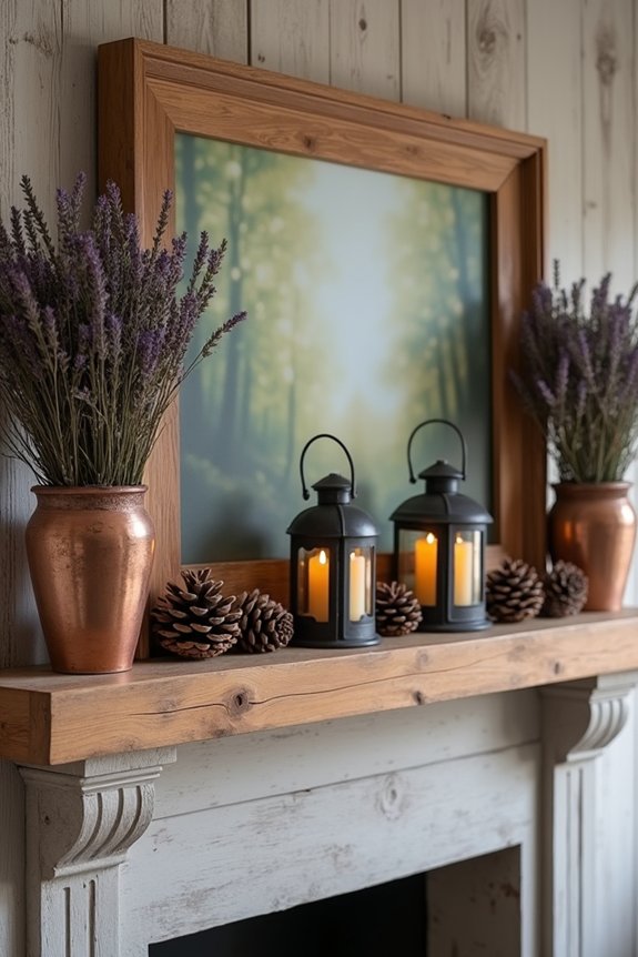 personalized seasonal mantel decor