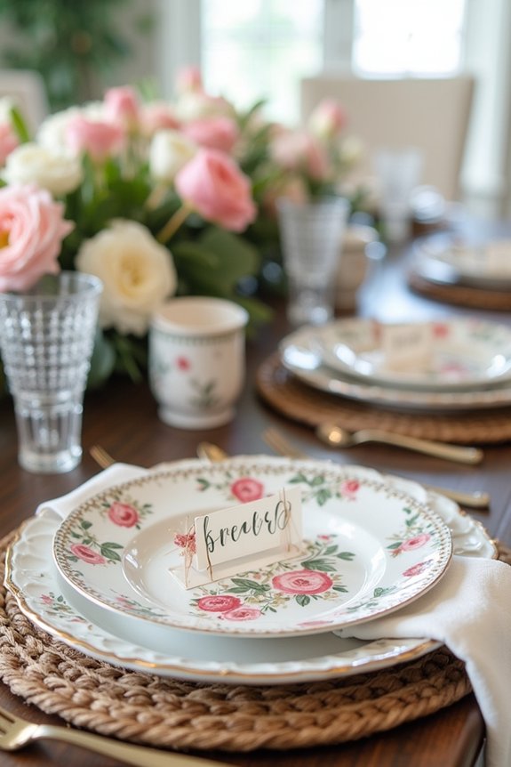 personalized table setting details