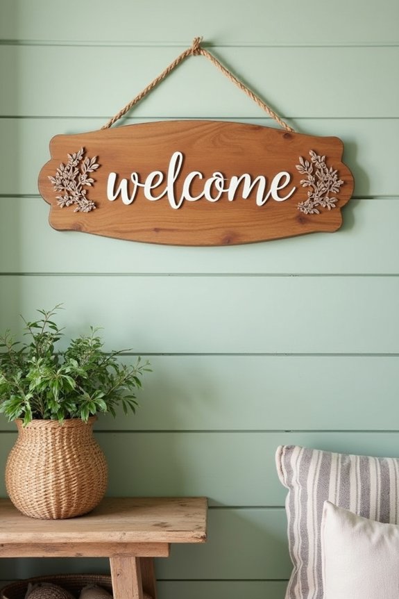 personalized warm entryway sign